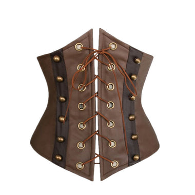Brown Underbust Lace Up Corset