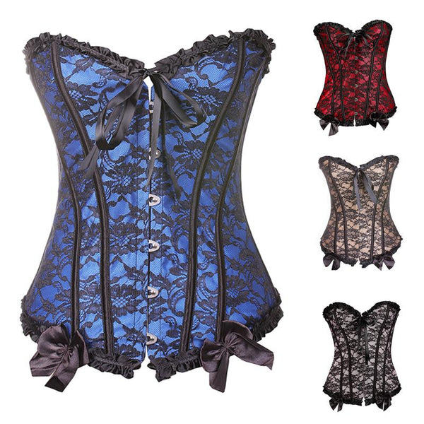 Lace Bustier Corset with Bow